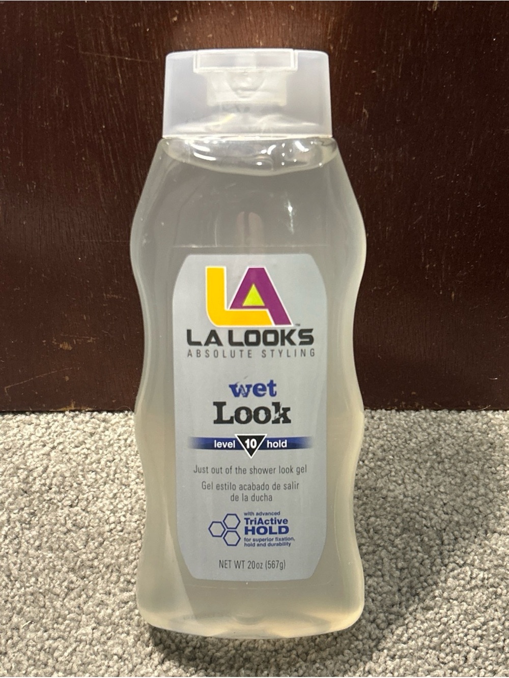 LA Looks WET LOOK Level 10 Hold Alcohol Free Hair Gel, 20oz